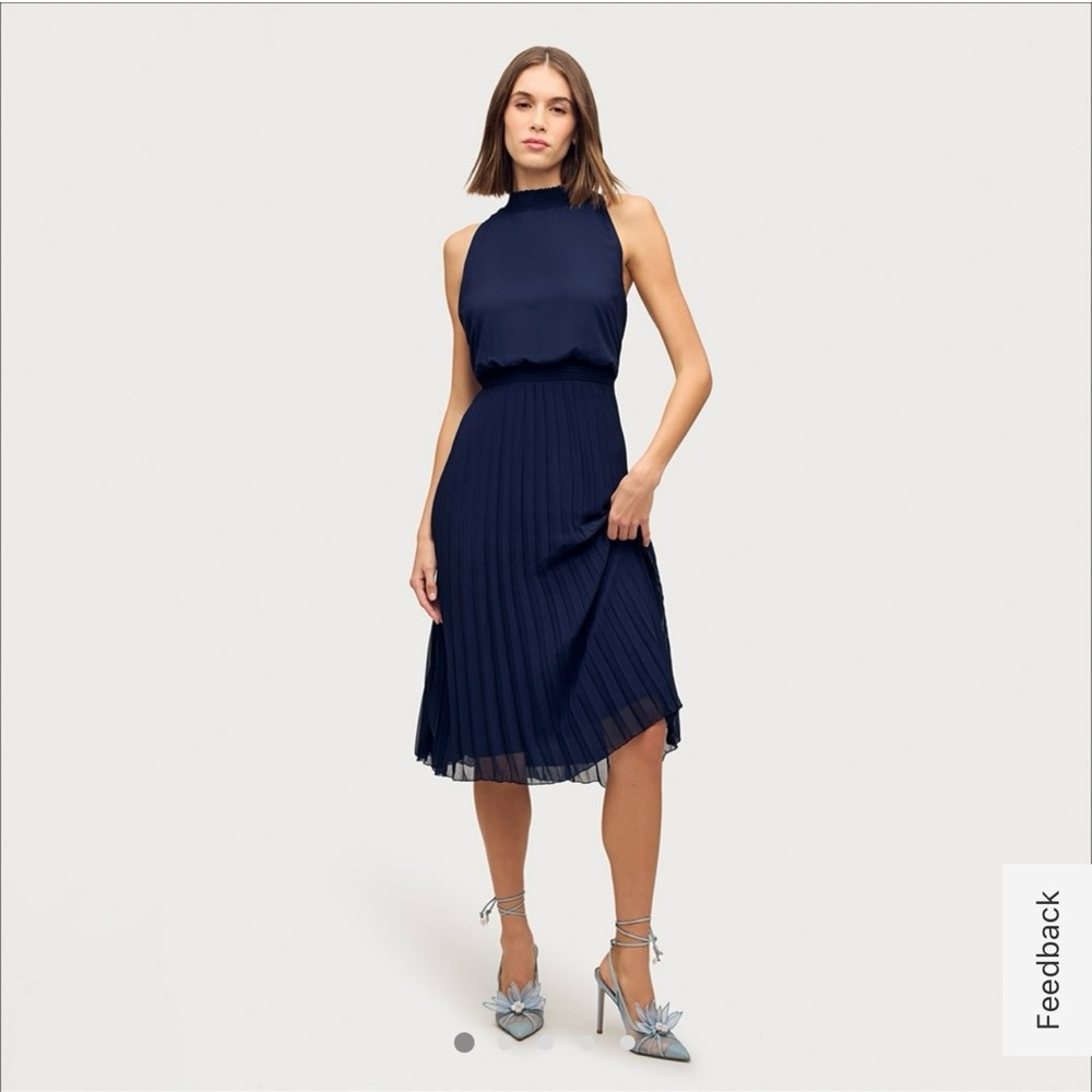 Sam Edelman size 12 navy, pleated skirt dress